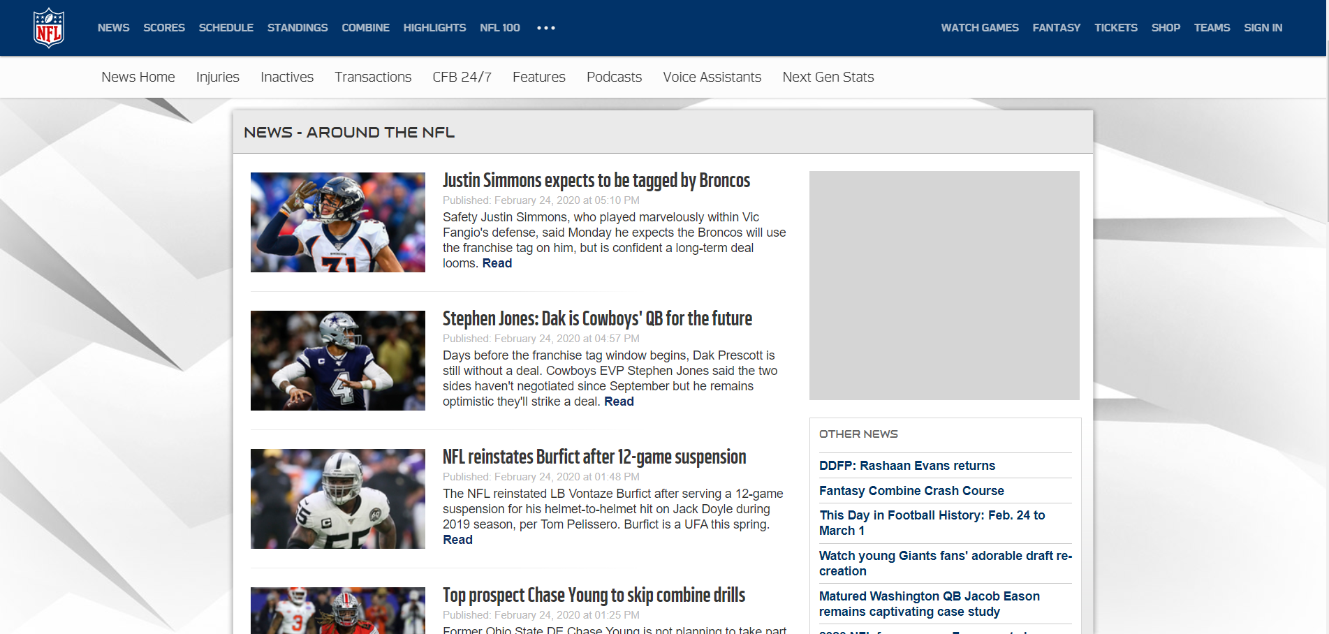 NFL Blog