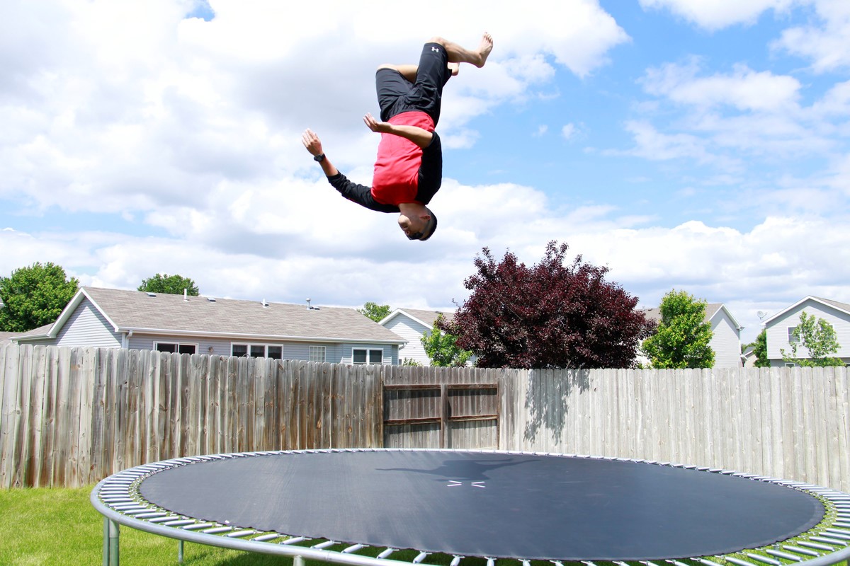 How To Do Flips On A Trampoline - Use a safety net