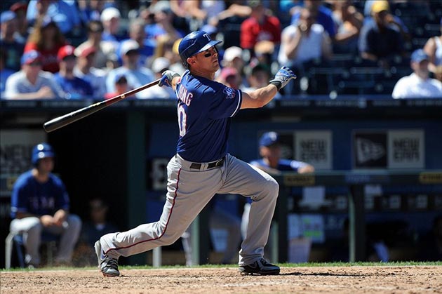 Texas Rangers second basemen Michael Young