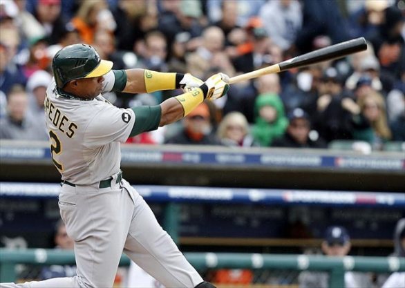 Oakland Athletics Left fielder Yoenis Cespedes